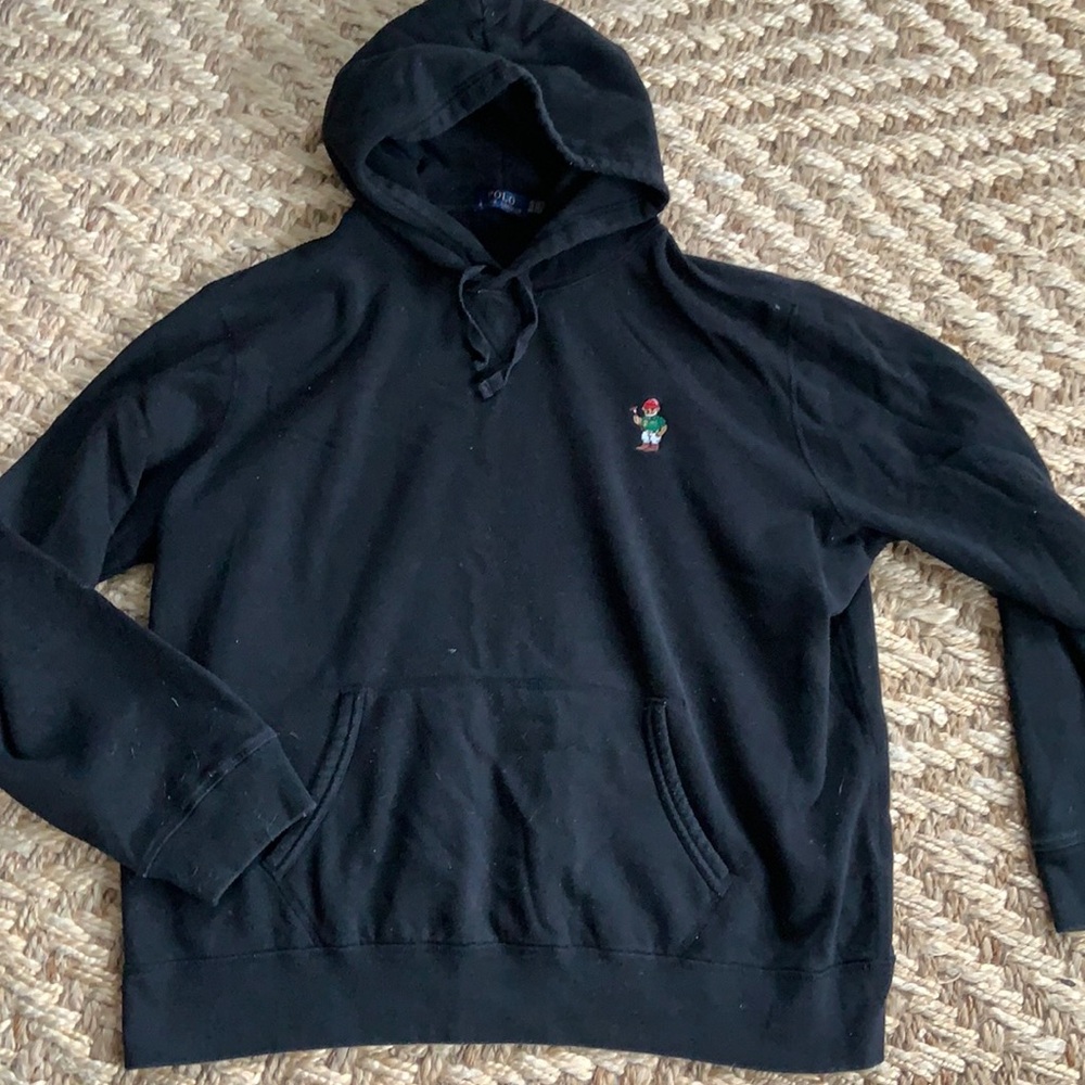 Polo black hoodie, XL.